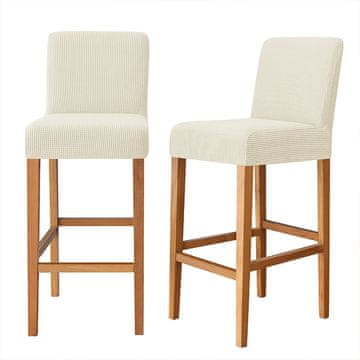 shumee Prevleka za barski stol, žakard, krem