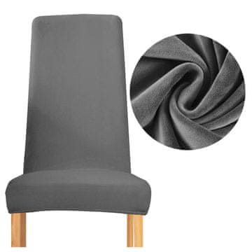 shumee PREVLEKA za stol OZKO naslonjalo ŽAMETNI pliš DEBEL TEMNO SIVA