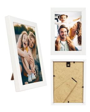 shumee Osnovni fotookvir 10x15 cm stoječi in viseči hrastov MDF pleksi steklo BD art