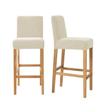 shumee Prevleka za barski stol, žamet, krem