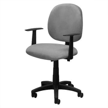 shumee PREVLEKA ZA PISARNIŠKI STOLI, vrtljiv pisarniški stol ISO, žamet, temno siva