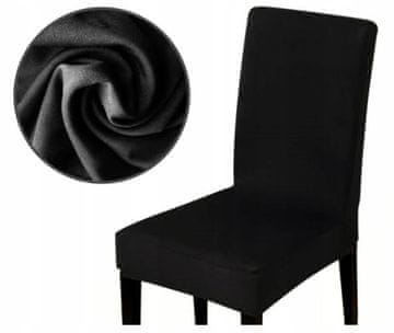 shumee ČRNO GLADKA elastična prevleka za stol