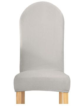 shumee PREVLEKA ZA STOL Z OKROGLJENIM NASLONOM SVETLO SIVA žamet