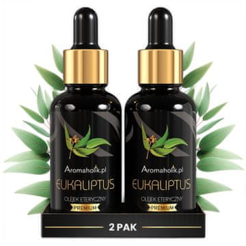 shumee Naravno evkaliptovo olje ECO za inhalacijo z difuzorjem in vlažilcem zraka 2 x 30 ml