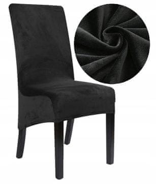 shumee PREVLEKA ZA XXL NAGONSKI STOL, ČRN ŽAMET