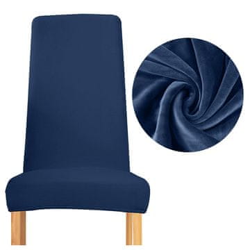 shumee PREVLEKA za stol, OZKO naslonjalo, DEBEL TEMNO MODER ŽAMETNI pliš