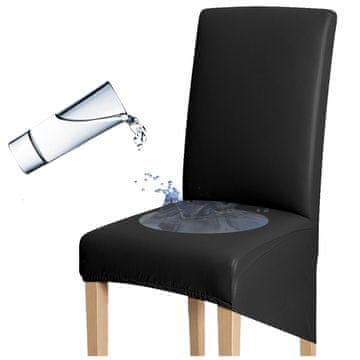 shumee PREVLEKA za XXL stol, višina naslonjala 60-75 cm, iz eko usnja, črna