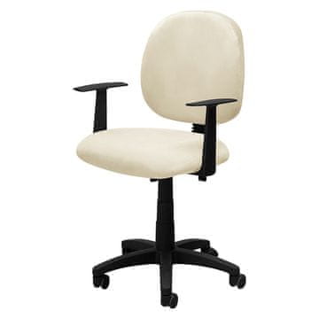 shumee PREVLEKA ZA PISARNIŠKI STOLI, vrtljiv pisarniški stol ISO, žamet, krem