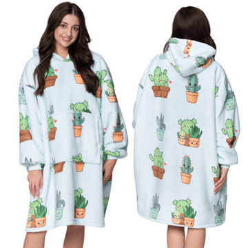 shumee ODEJICA Z MAJICO Velika topla debela ODEJICA Z MAJICO 2v1 XXL RASTLINE Krznena [KB-W24]