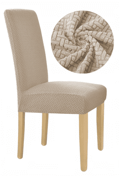 shumee ELASTIČNA ŽAKARD PREVLEKA ZA STOLA SIVO BEŽ [10-Z1-SZB]