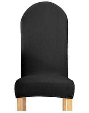 shumee PREVLEKA ZA STOL Z OKROGLIM NASLONOM ČRNI žamet