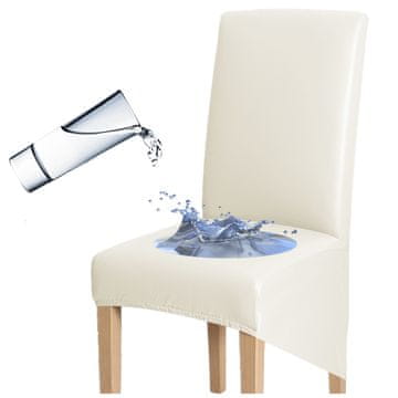 shumee PREVLEKA za XXL stol, višina naslonjala 60-75 cm, iz kremnega eko usnja