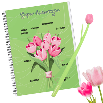 shumee ZVEZEK ZA SUPER DEKLICO, DARILO ZA DAN ŽENA, ZELENO [NOTES4]