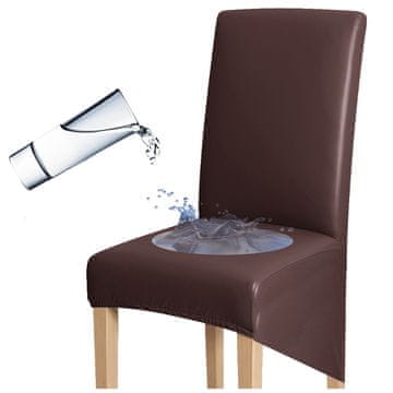 shumee PREVLEKA za XXL stol, višina naslonjala 60-75 cm, iz rjavega eko usnja