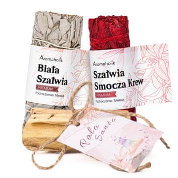 shumee Komplet Palo Santo in belega žajblja + zmajeve krvave žajblja