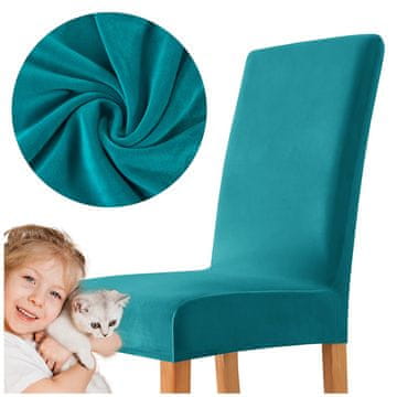 shumee PREVLEKA ZA žametni stol ŽAMET TURKIZNA SVETLO DEBEL