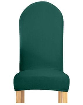 shumee PREVLEKA ZA STOL Z OKROGLIM NASLONJEM STEKLENIČNO ZELEN žamet