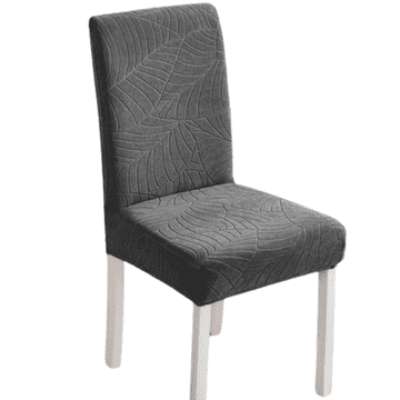 shumee TEMNO SIVA ŽAMETNA PREVLEKA ZA STOL Z VZORCEM ŽAKARD, ELASTIČNA [21ZC]