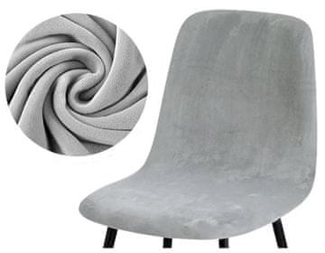 shumee Prevleka za skandinavski stol, svetlo siv žamet