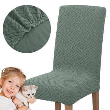 shumee PREVLEKA ZA STOL ŽAKARD RELIEFNI VZOREC F ZELEN pliš DEBEL