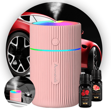 shumee USB LED vlažilec zraka za avto roza | Aromaterapija - nevtralizator vonjav