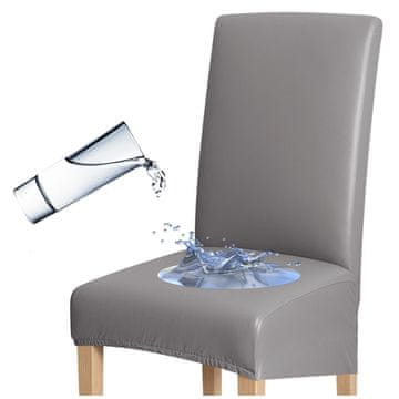 shumee PREVLEKA za L stol, višina naslonjala 50-70 cm, iz sivega eko usnja