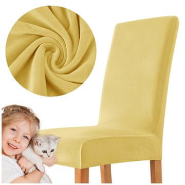 shumee PREVLEKA ZA žametni stol RUMENA DEBEL ŽAMET