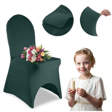 shumee ZELENA PREVLEKA ZA BANKETNI STO, elastična, vrhunska