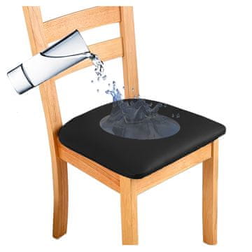 shumee ČRNO EKO USNJE ZA SEDEŽ STOLA