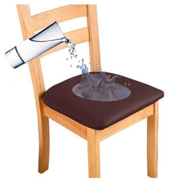 shumee PREVLEKA ZA SEDEŽ STOLA IZ RJAVEGA UMETNEGA USNJA