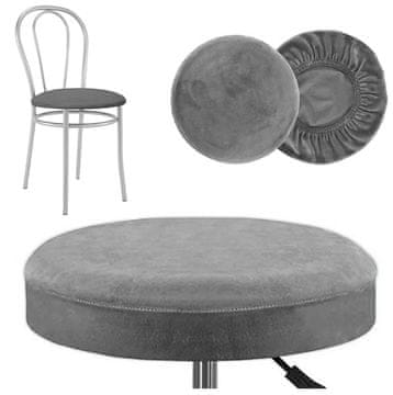 shumee Prevleka za sedež stola OKROGEL, TEMNO SIVA ŽAMETNA