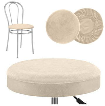 shumee Prevleka za sedež OKROGLEGA stola, KREM ŽAMET