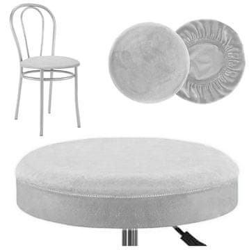 shumee Prevleka za sedež stola OKROGEL, SVETLO SIVA ŽAMETNA