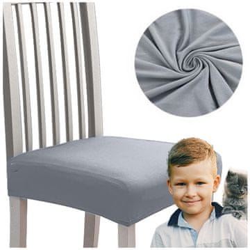 shumee Prevleka za sedež stola GLADKA elastična SVETLO SIVA