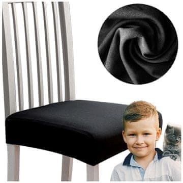 shumee Prevleka za sedež stola GLADKA elastična ČRNA