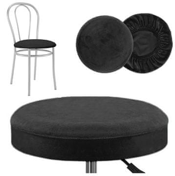 shumee Prevleka za sedež stola OKROGEL ČRNI ŽAMET