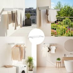 InnovaGoods Zložljiv, raztegljiv, izvlečen stenski sušilnik za perilo Dryva 100 InnovaGoods