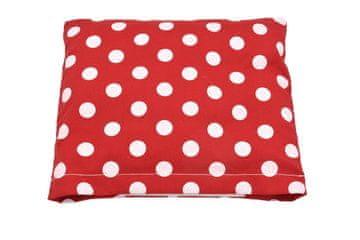 Torf Blazina iz češnjevih koščic, rdeče-bela pikčasta, velika, 19 x 18 cm