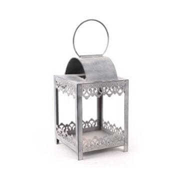 Mhome Laterna kovinska12x12xh22cm / siva / kovina