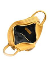 Carla Ferreri Ženski usnjeni nahrbtnik CF1625 Senape