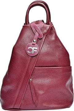 Carla Ferreri Ženski usnjeni nahrbtnik CF1625 Vino