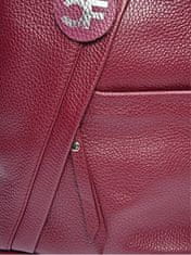 Carla Ferreri Ženski usnjeni nahrbtnik CF1625 Vino