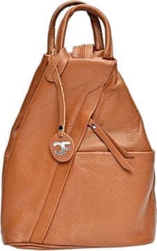 Carla Ferreri Ženski usnjeni nahrbtnik CF1625 Cognac