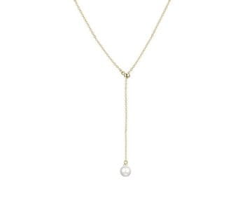 Pozlačena fleksibilna ogrlica z biseri AGT-N003W-PG