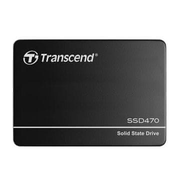 TRANSCEND SSD470K-I 1TB industrijski (3K P/E) SSD 2,5" SATA3, 3D TLC, aluminijasto ohišje, 560 MB/s R, 520 MB/W, črno