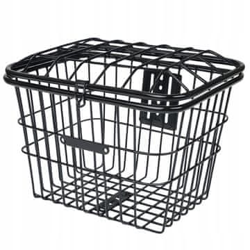 Korbi Zadnji kovinski kolesarski koš za prtljažnik s pokrovom – varen in praktičen