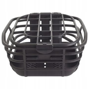 Korbi Zaklepni sprednji kolesarski koš za krmilo – prostoren, obešalni in črn