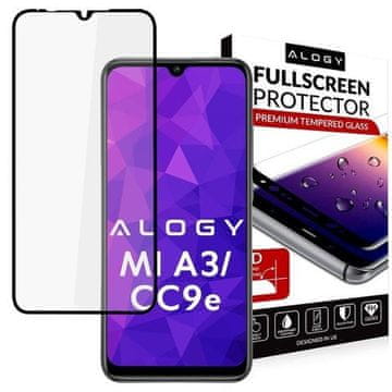 shumee Zaščitno steklo Alogy Full Glue za Xiaomi Mi A3 CC9e, črno