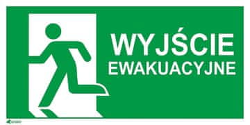 shumee Tabla za izhod v sili "Izhod v sili (kombiniran) desni" PT - PVC tabla