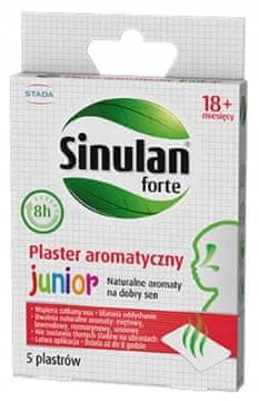 shumee SINULAN JUNIOR aromatični obliži 18 m+ za izcedek iz nosu za otroke 5 obližev